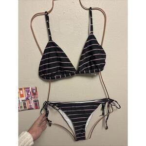 Anemos Striped String Bikini , $290 Total Retail, NWT, XL, #2123
